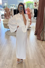 Ezra White Wrap Dress by HSH