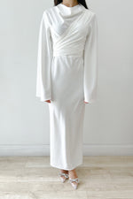 Ezra White Wrap Dress by HSH