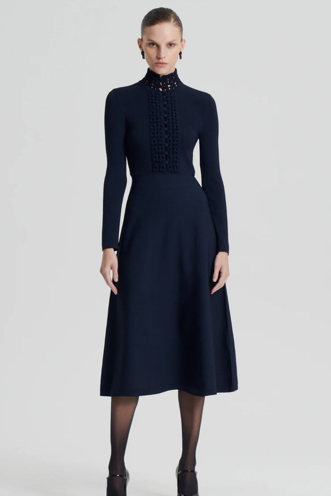 Crepe Knit Daisy Ls Dress by Scanlan Theodore